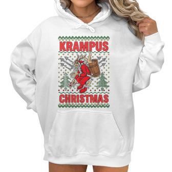 Krampus Christmas Ugly Pattern Gift Women Hoodie | Favorety DE