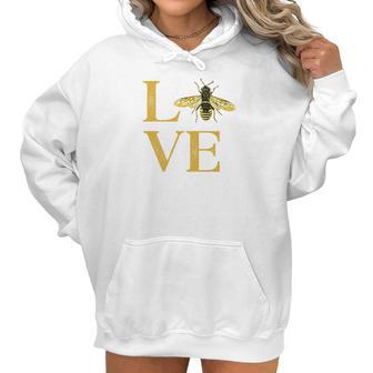 Love Bees Beekeeper Gift Cute Honey Bee Women Hoodie | Favorety