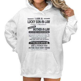 I Am A Lucky Son In Law I Have Fraking Awesome Mother In Law Women Hoodie | Favorety