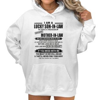 I Am A Lucky Son In Law Of A Freaking Awesome Mother Women Hoodie | Favorety AU