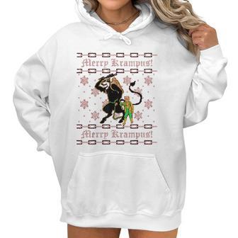 Merry Krampus Funny Ugly Christmas Women Hoodie | Favorety CA