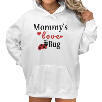 Mommys Love Bug White Puppy Dog Women Hoodie | Favorety CA