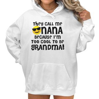 Mothers Day For Cool Nana Grandma Emoji Shades Women Hoodie | Favorety UK