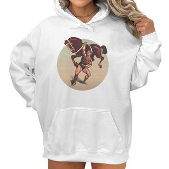 Muscle Man Lifting A Horse Kids Women Hoodie | Favorety CA