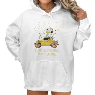 Peace Volkswagen Beetle Snoopy I Got A Peaceful Women Hoodie | Favorety CA