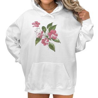 Pink Sultana Floral By Hannah Borger Overbeck Women Hoodie | Favorety CA