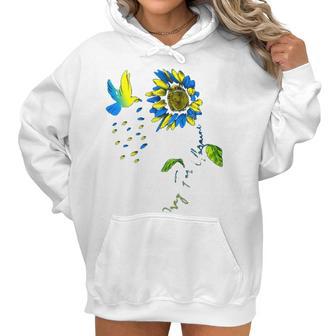 Pray For Ukraine Peace In Ukraine Dovesunflower Ukraine Graphic Design Printed Casual Daily Basic Women Hoodie | Favorety