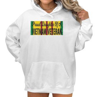 Proud Daughter Of A Vietnam Veteran Us War Service Ribbon Women Hoodie | Favorety AU