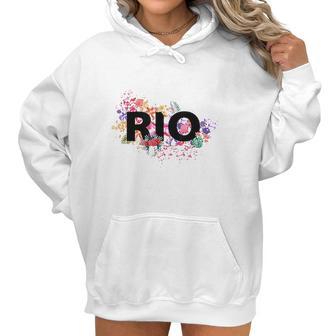 Rio De Janeiro Brazil Vacation With Tropical Hibiscus Flower Women Hoodie | Favorety UK