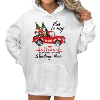 Snoopy Hallmark Christmas Movie Watching Women Hoodie | Favorety