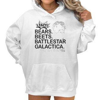 Squatch King Threads Bears Beets Battlestar Galactica Women Hoodie | Favorety