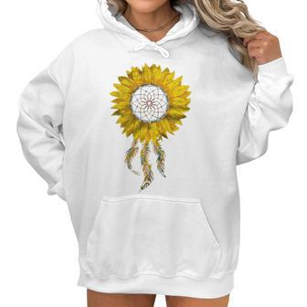 Sunflower Tribal Dreamcatcher Summer Flower Floral Design Unisex Sunflower T Sunflower Sunflower S Sunflower Gift Women Hoodie | Favorety UK