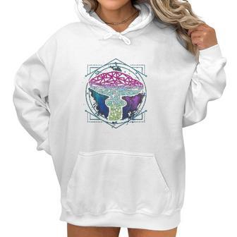 Trippy Sacred Geometry Mushroom Women Hoodie | Favorety CA