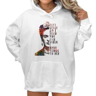 I Have Wing To Fly Frida Kahlo Women Empowerment Inspiring Women Hoodie | Favorety DE