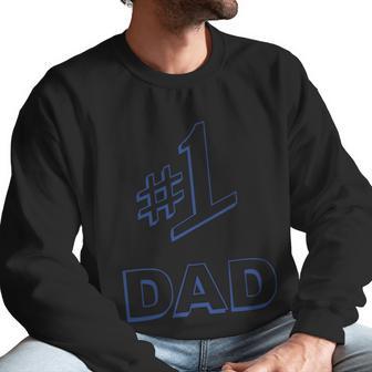 1 Dad Number One Logo Men Sweatshirt | Favorety DE