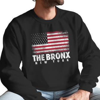 4Th Of July Gift The Bronx New York Ny American Flag Usa Men Sweatshirt | Favorety