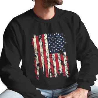 Adult Patriots American Distressed Flag Men Sweatshirt | Favorety AU