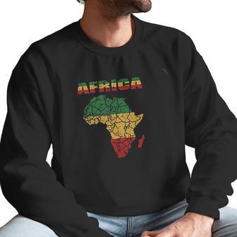 African Continent Afro American Reggae Flag Men Sweatshirt | Favorety