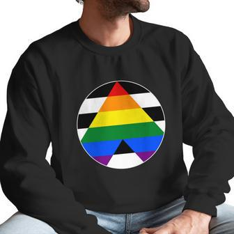 Ally Flag Circle Pyramid Pride Men Sweatshirt | Favorety
