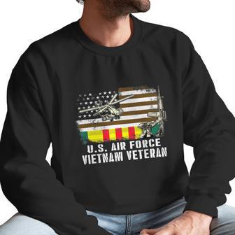 America Flag Us Air Force Vietnam Veteran Usaf Vet Graphic Design Printed Casual Daily Basic Men Sweatshirt | Favorety