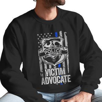 American Flag Blue Thin Line Apparel Advocate Police Men Sweatshirt | Favorety CA