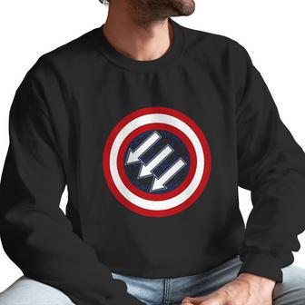 American Iron Front Retro Vintage Symbol Usa Flag Men Sweatshirt | Favorety CA