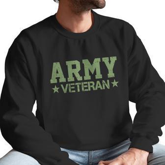 Army Veteran Distress Logo Graphic Design Printed Casual Daily Basic Men Sweatshirt | Favorety DE