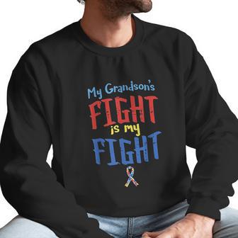 Autism Awareness Autistic Grandsons Fight Grandparent Men Sweatshirt | Favorety CA