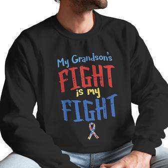 Autistic Grandsons Fight Grandparent Men Sweatshirt | Favorety