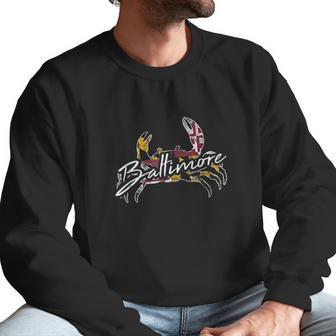 Baltimore Maryland Flag Crab Men Sweatshirt | Favorety UK