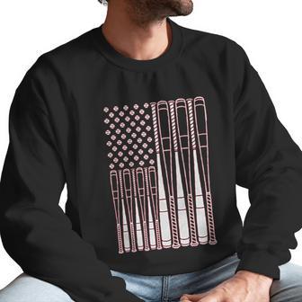 Baseballs And Bats American Flag Youth Men Sweatshirt | Favorety UK