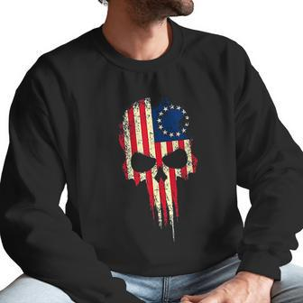 Betsy Ross Flag American Usa Patriotic Proud Democrat Gift Men Sweatshirt | Favorety