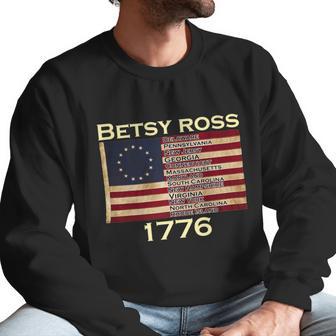 Betty Ross Original Colonies Flag Men Sweatshirt | Favorety CA