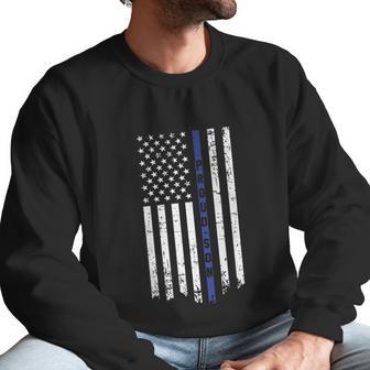 Big Boys Proud Son Thin Blue Line Flag Youth Men Sweatshirt | Favorety DE