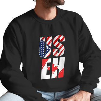 Canada Usa Flag Useh Canadian Flag Men Sweatshirt | Favorety UK