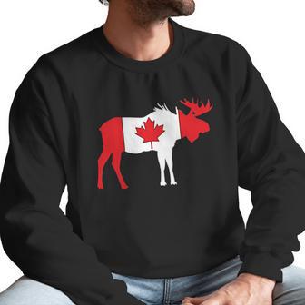 Canadian Flag Moose Maple Leaf Canada Men Sweatshirt | Favorety AU