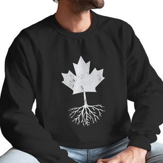 Canadian Roots Maple Leaf Canada Flag Design For Canadiens Men Sweatshirt | Favorety UK