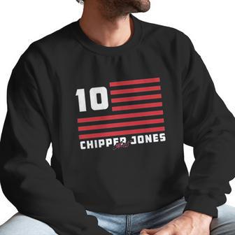 Chipper Jones Flag Stripes Men Sweatshirt | Favorety CA