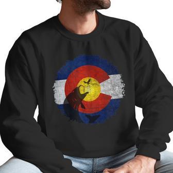 Colorado Flag With Fly Fishing Design Men Sweatshirt | Favorety DE