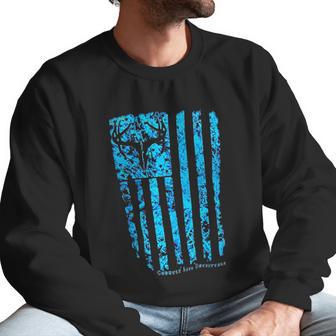 Country Life Outfitters Blue Camo American Flag Black Men Sweatshirt | Favorety UK