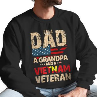 Dad Grandpa Husband Us Flag Vietnam Veteran Father Day Men Sweatshirt | Favorety AU