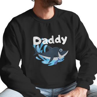 Daddy Shark Cartoon Gift Dad Birthday Gifts Men Sweatshirt | Favorety UK