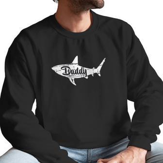 Daddy Shark Cute Art Dad Birthday Gifts Men Sweatshirt | Favorety