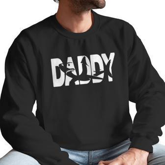 Basic Daddy Shark Design Dad Birthday Gifts Men Sweatshirt | Favorety AU