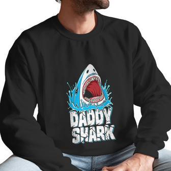 Daddy Shark Fathers Day Gifts Family Matching Dad Men Sweatshirt | Favorety