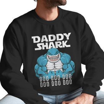 Daddy Shark Funny Cool Dad Men Sweatshirt | Favorety AU