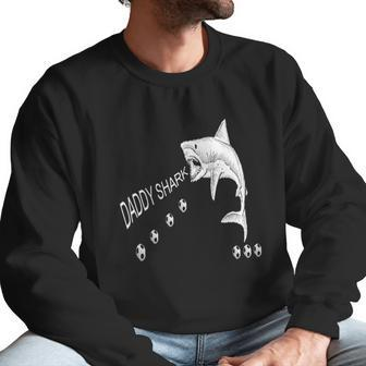 Daddy Shark Loves Football Men Sweatshirt | Favorety AU