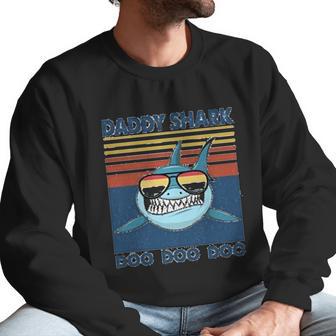 Daddy Shark Wears Sunglasses Dad Birthday Gifts Men Sweatshirt | Favorety