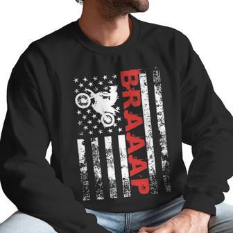 Father S Day Black Braaap Vintage Usa American Flag Men Sweatshirt | Favorety CA