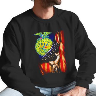 Ffa Emblem Inside American Flag Men Sweatshirt | Favorety DE